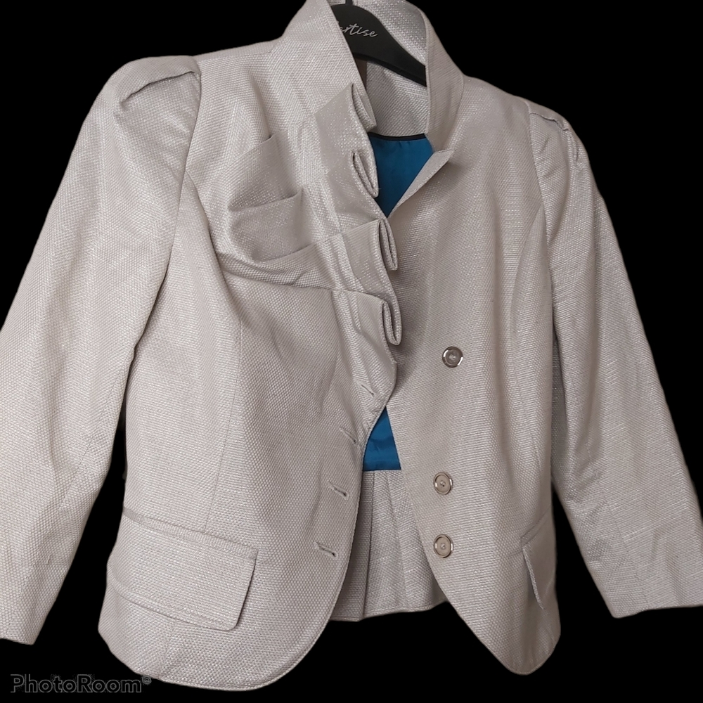 Andy The Anh Ruffle Blazer Size 2